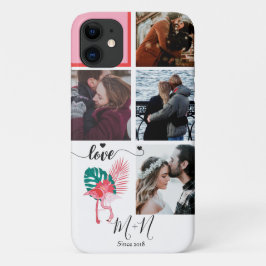 Chic Pink Flamingo 5 Foto Collage Case Mate