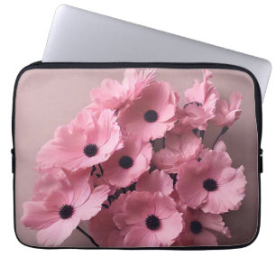 Chic pink floral Aquarell Bridal Laptopschutzhülle