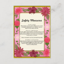 Chic Pink Floral Botanische Sicherheitsmaßnahmen