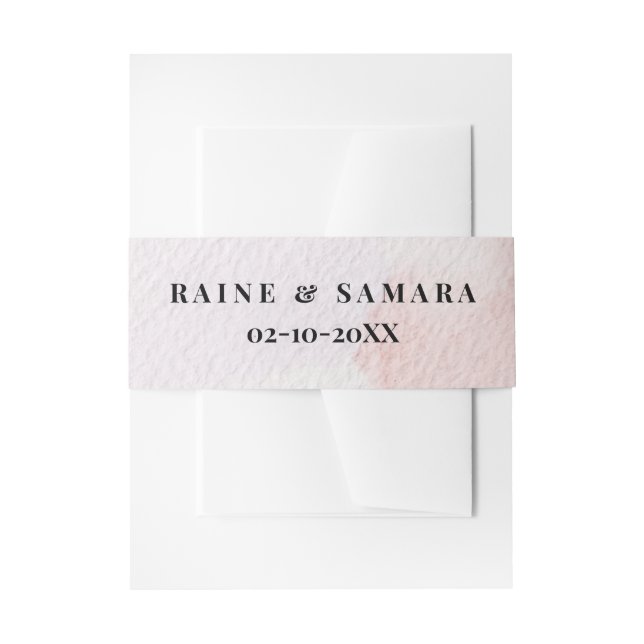 Chic Pink Floral Wedding Einladungsbanderole (Vorderseite Beispiel)