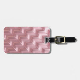 Chic Pink Geometric Luggage Tag - Stilvoll Gepäckanhänger