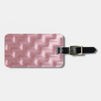 Chic Pink Geometric Luggage Tag - Stilvoll Gepäckanhänger