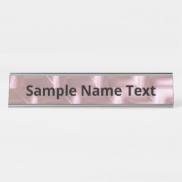 Chic Pink Geometric Schreibtisch Name Plate - Stil Schreibtischnamensplakette