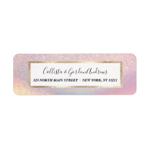 Chic Pink Glitzer Iridescent Holographic Gradient