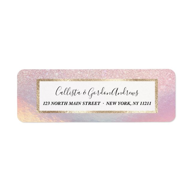 Chic Pink Glitzer Iridescent Holographic Gradient (Vorne)
