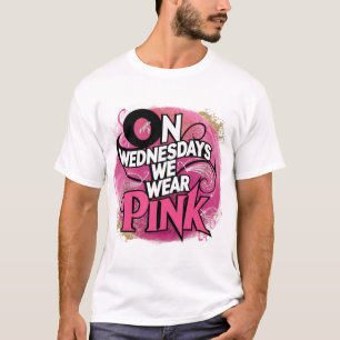 Chic Pink Glitzer "mittwochs tragen wir pink" T-Sh T-Shirt