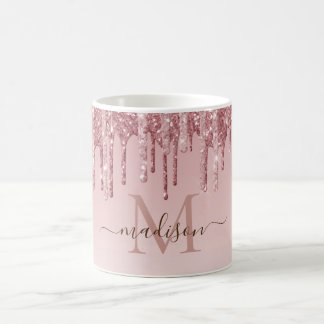 Chic pink Glitzer Monogram OtterBox iPhone Case Co Kaffeetasse