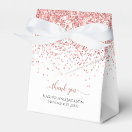 Chic Pink Glitzer White Vielen Dank für Ihre Hochz Geschenkschachtel