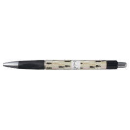 Chic Pink & Gold Drei Muster Monogramm Pen Kugelschreiber