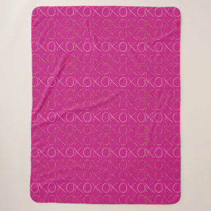 Chic PInk Gold Glam XOXO Sherpadecke