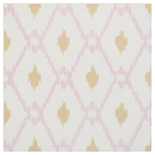 Chic pink Gold-Kat-Stamm-Diamant-Muster Stoff