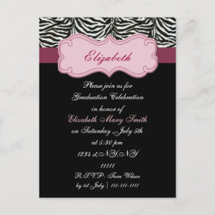 Chic Pink Graduation Party Einladung