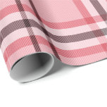 Chic Pink & Graues Kariertes Modedesign-Party Geschenkpapier<br><div class="desc">Sonderverpackungspapier</div>