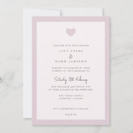 Chic Pink grenzte Liebe Herzenslust Einladung