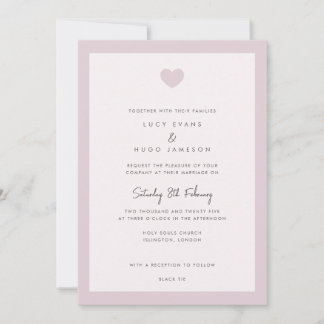 Chic Pink grenzte Liebe Herzenslust Einladung
