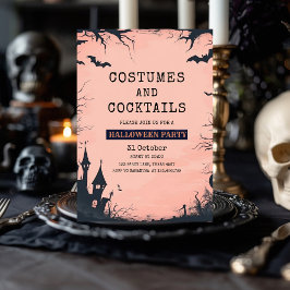 Chic Pink Halloween-Party Einladung