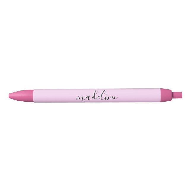 Chic Pink Lace Calligraphy name Kugelschreiber (Vorderseite)