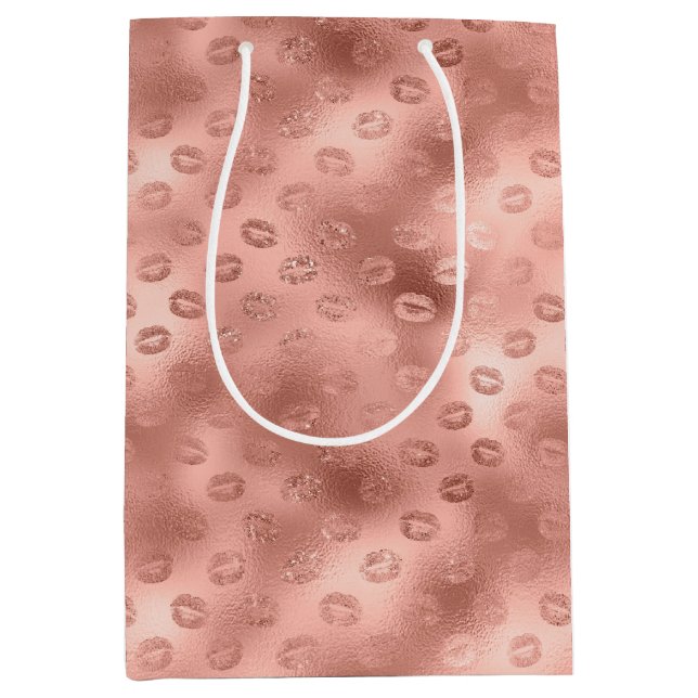 Chic Pink Lips Mittlere Geschenktüte (Vorderseite)