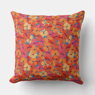 Chic Pink Orange Gelbe Pfoten Kissen oder Kissen