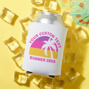 Chic Pink Palm Tree Custom Summer Beach Party Dosenkühler