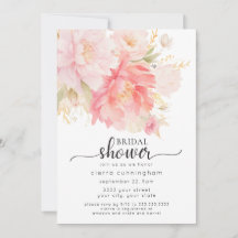 Chic Pink Peony Floral Brautparty