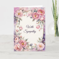 Chic Pink Peony Oval Frame Beileid