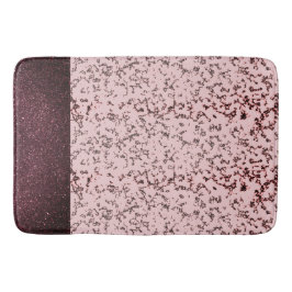 Chic Pink Rose Blush Glittery Marmor Badematte