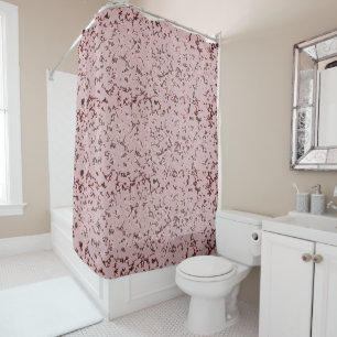 Chic Pink Rose Blush Marmor Duschvorhang