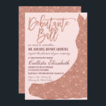 Chic Pink Rose Gold Glitzer Dress Debutante Dance Einladung<br><div class="desc">Diese luxuriöse, funkelnd und glamouröse Debutante Ball-Einladung ist das perfekte Design für die elegante und schicke junge Dame. Sein Design umfasst ein Imitat gedruckt Rose Gold Glitzer Meerjungfrau Prinzessin Kleid auf einem einfachen rot rosa Hintergrund mit Rose Gold benutzerdefinierte Typografie. Auf der Rückseite ist mädchenhaft und hübsche Rose Gold quadratische...</div>