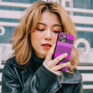 Chic Pink Streifen monochrome Muster ästhetisch Case-Mate iPhone Hülle