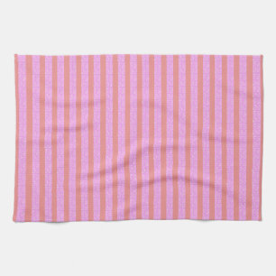 Chic Pink Stripes Geometrische Küchentücher