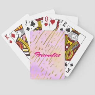 Chic Pink und Gold Glaze Spielkarten