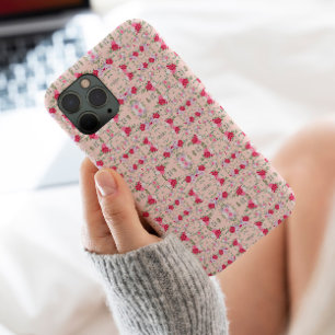 Chic Pink und Rot Blumenmuster Stilvoll Case-Mate iPhone 14 Pro Max Hülle