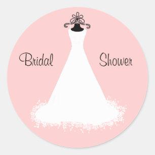 Chic Pink und White Brautparty Umschlag Aufkleber