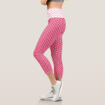 Chic Pink White Polka Dots Muster Mode Capri Leggings<br><div class="desc">Benutzerdefiniert, rückwärts, cool, niedlich, chic, stilvoll, trendig, atemberaubend, komfortabel, maßgefertigt, handgenäht, weiße Polka Punkte auf dunkelrosa Mustern Frauen verschwendete capri-Längen-Reise-Sport Yoga-Fitnessraum mit aktiven Verschleiß Leggings, die sich ausdehnt, um Ihren Körper zu passen, Schläge an allen richtigen Stellen, Bounces zurück nach dem Waschen, und verliert nicht Form bei wiederholtem Verschleiß. Es...</div>