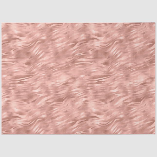 Chic Pink Zebra Streifen Seidenpapier (Vorderseite)