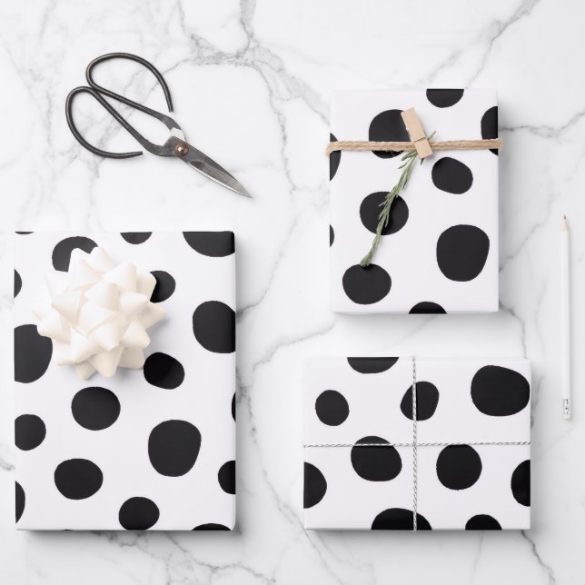 Chic Playful Energy Dalmatian Spot Pattern Geschenkpapier Set (Vorderseite)