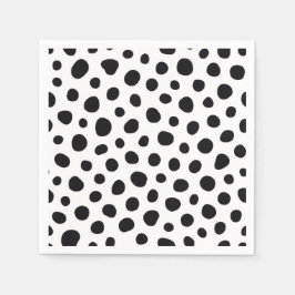 Chic Playful Energy Dalmatian Spot Pattern Serviette