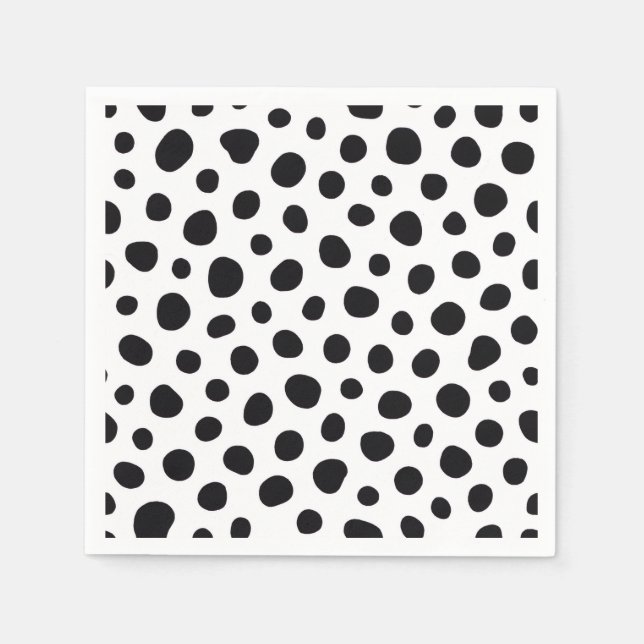 Chic Playful Energy Dalmatian Spot Pattern Serviette (Vorderseite)