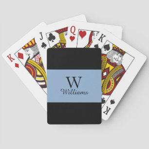 CHIC PLAYING CARDS_FRENCH BLUE/BLACK STRIPES. DIYS SPIELKARTEN