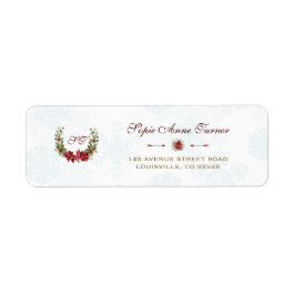 Chic Poinsettia Winterwreath Snowflakes Hochzeit