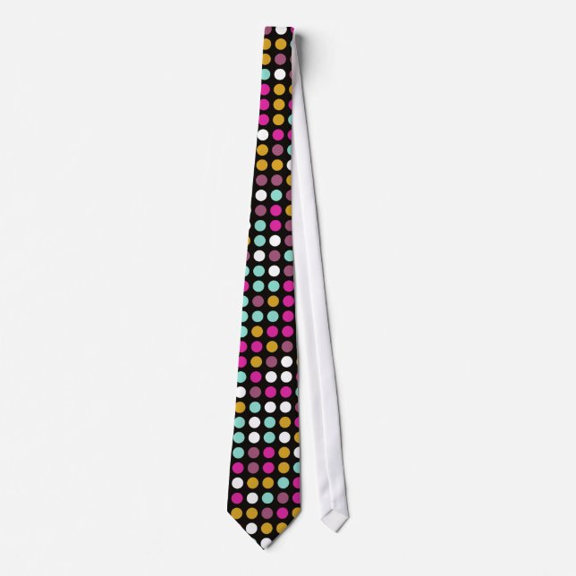 Chic Polka Dot Mosaic Muster #8 Krawatte (Vorderseite)