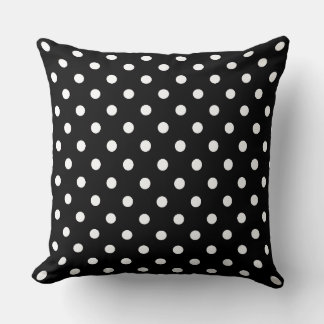 Chic Polka Dot Party Black & White Ästhetik Kissen