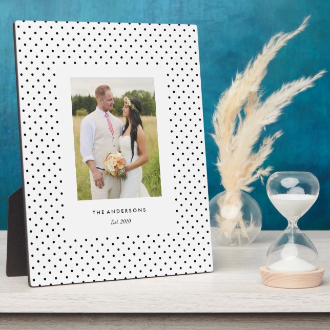 Chic Polka Dots Fotoplatte (Seite)