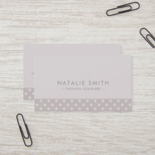 Chic Polka Dots Muster Moderne Visitenkarte