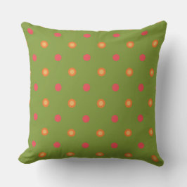 Chic Poppy Colors Polka Dots Pillow oder Cushion Kissen