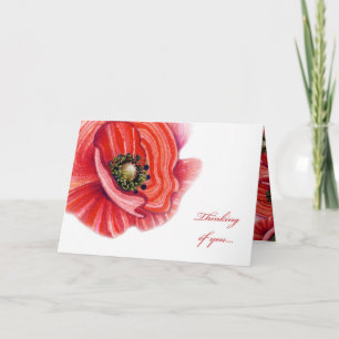 Chic Poppy Denken Sie an Ihre Karte