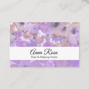 *~* Chic Popular Blume Blue Lavendel Wasserfarbe Visitenkarte