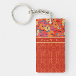 Chic Porte - clé rose, orange, Jaune