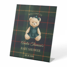 Chic Preppy Teddy Bear Babyparty